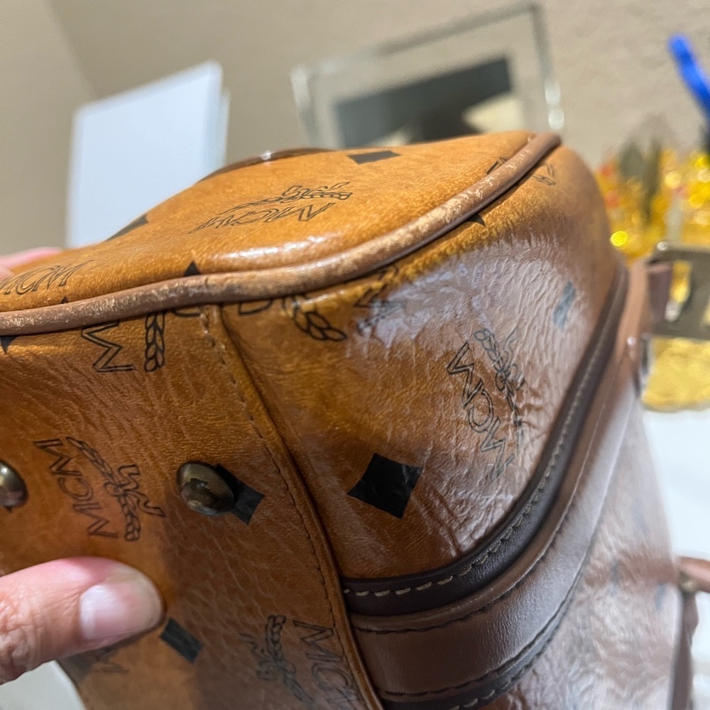 MCM COGNAC VISETOS VINTAGE HANDBAG - Picture 11 of 16